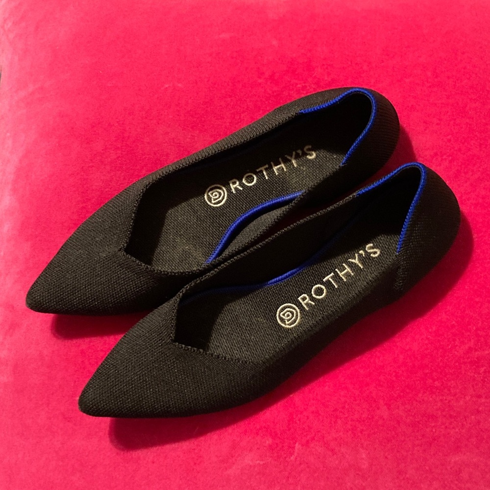 Rothy's Black and Blue Women's Flats